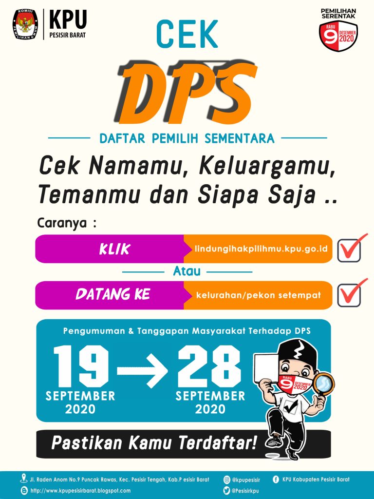 KPU Pesisir Barat Umumkan DPS, Pastikan Kamu Terdaftar, Cek Segera