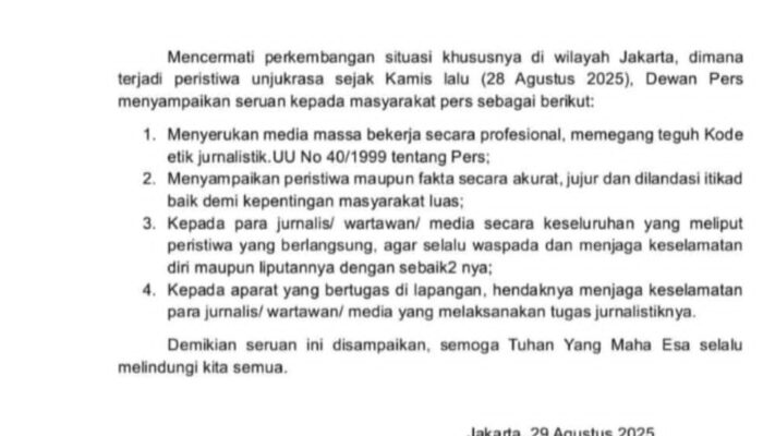 Kongres Persatuan PWI 2025 Momentum Rekonsiliasi Wartawan Indonesia