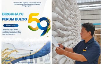 Peringati HUT ke-59, Bulog Lampung Selatan Tegaskan Komitmen Jaga Ketahanan Pangan Nasional