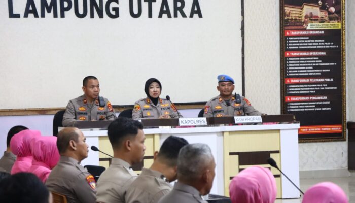 Pertegas Penekanan Kapolda Lampung, Kapolres Lampung Utara Larang Anggota Terlibat Narkoba, Judol, KDRT dan Perselingkuhan