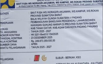 Proyek Sabo Dam Mulai disorot Pembangunan bangunan pengendali lahar/ sedimen kawasan gunung merapi di Surati Forum Peduli Canduang Koto Laweh (FPCKL)