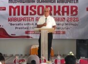 Tongkat Kepemimpinan KONI Agam Periode 2026-2030 kembali dipegang Drs.H. Edi Busri,M.Si