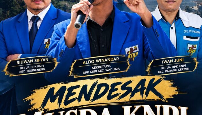 3 Pengurus DPK KNPI Kecamatan Desak DPD KNPI Pesawaran segera gelar Musda