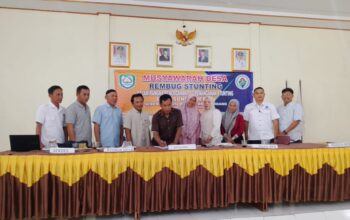 Pemdes Desa Sungai Jernih Gelar Musyawarah Desa (Musdes) Rembug Stunting