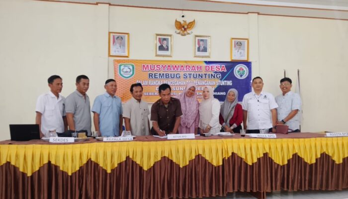 Pemdes Desa Sungai Jernih Gelar Musyawarah Desa (Musdes) Rembug Stunting
